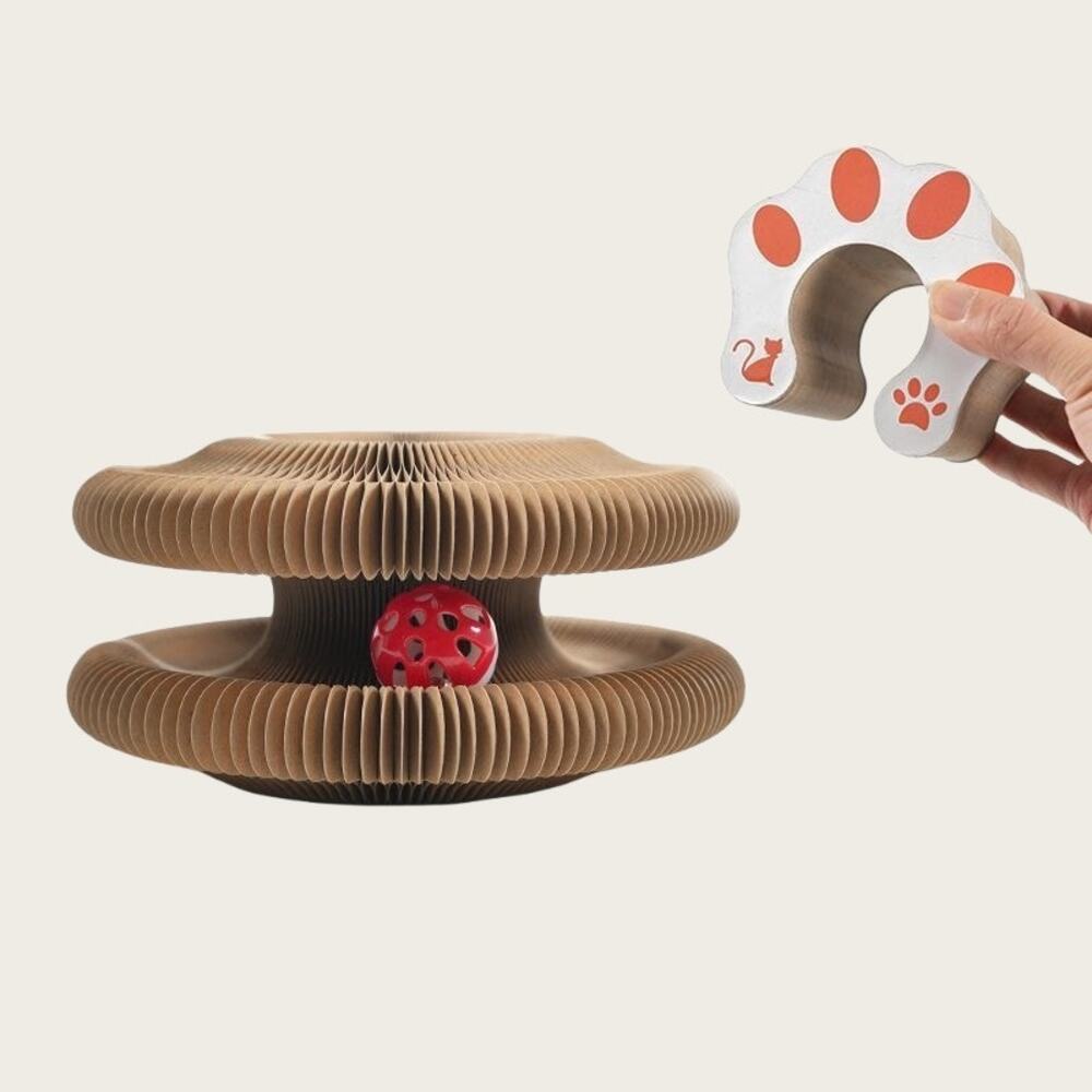 Interactive Cat Toy Magic Accordion Cat Scratcher Flexible Shaping